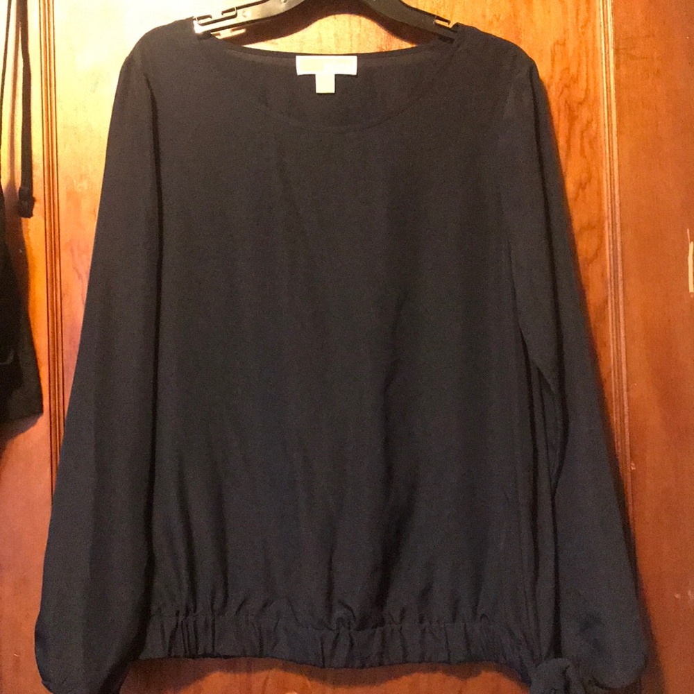 Michael Kors Navy Blouse Large
